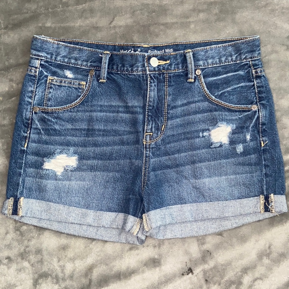 Mossimo Denim Boyfriend Midi Shorts